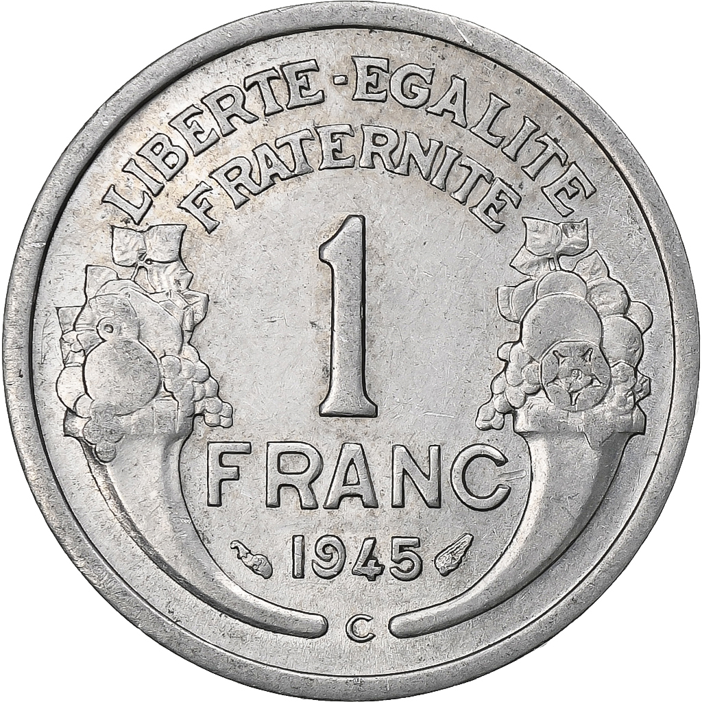 France, Franc, Morlon, 1945, Castelsarrasin, Aluminum, 