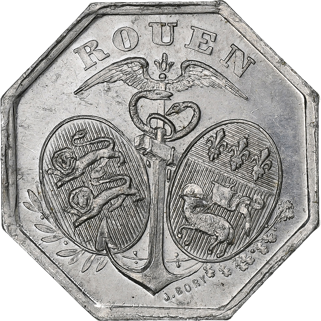 France, Chambre de commerce de Rouen, 10 Centimes, 1918, , Aluminium