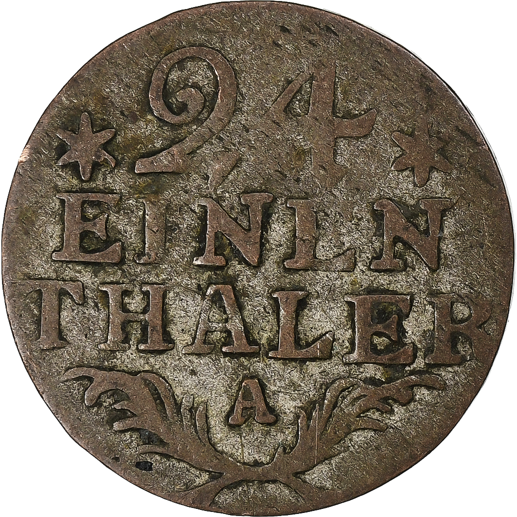 Prussia, Friedrich II, 1/24 Thaler, 1783, Berlin, Billon, 