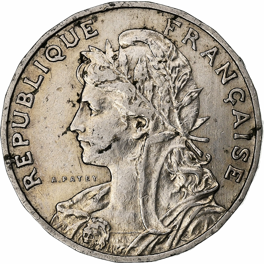 France, 25 Centimes, Patey, 1905, Paris, Nickel, 