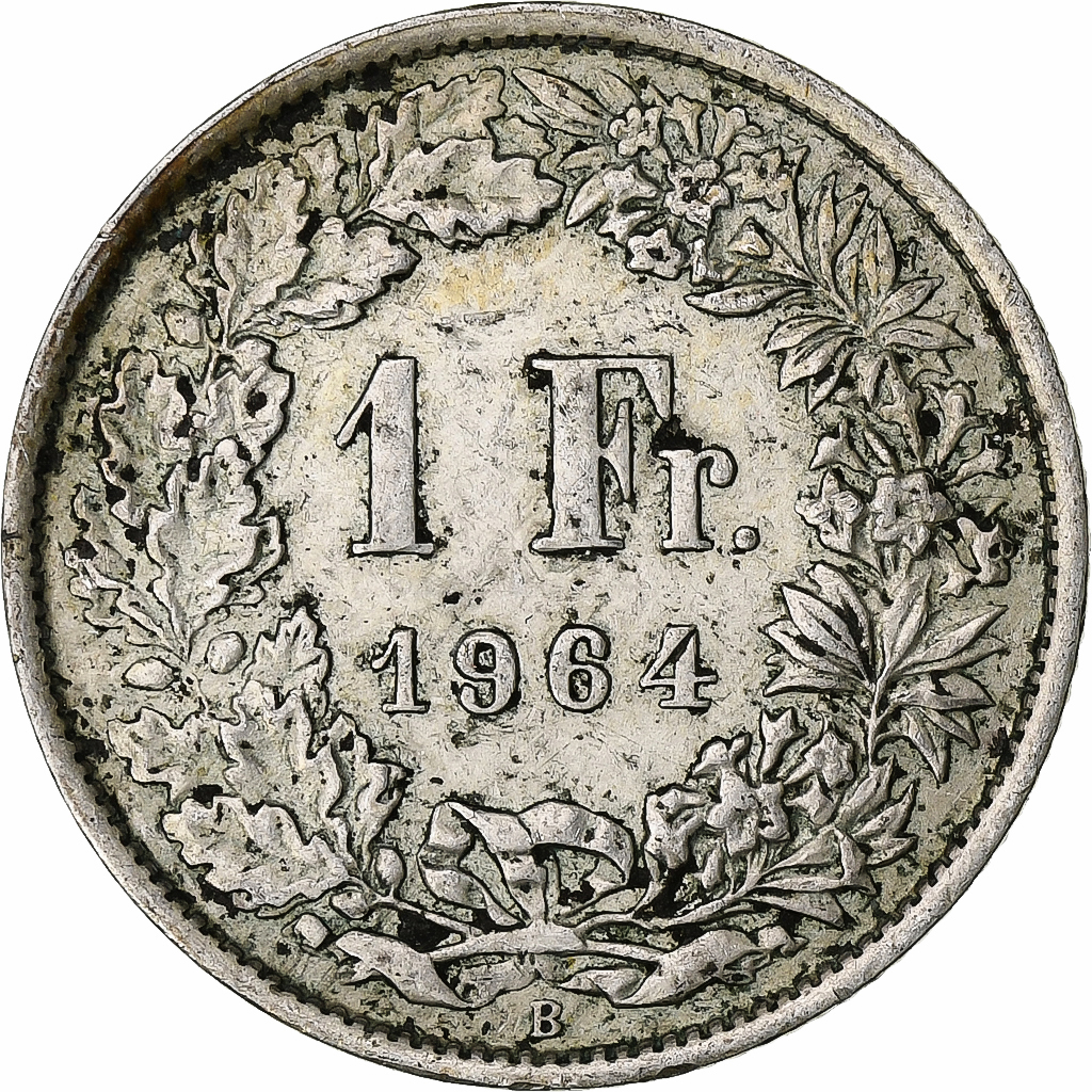Switzerland, Franc, 1964, Bern, Silver, 