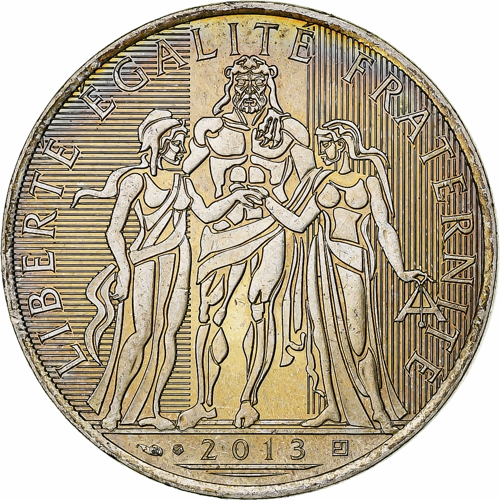 France, 10 Euro, Hercule, 2013, Pessac, Silver, MS(60-62)