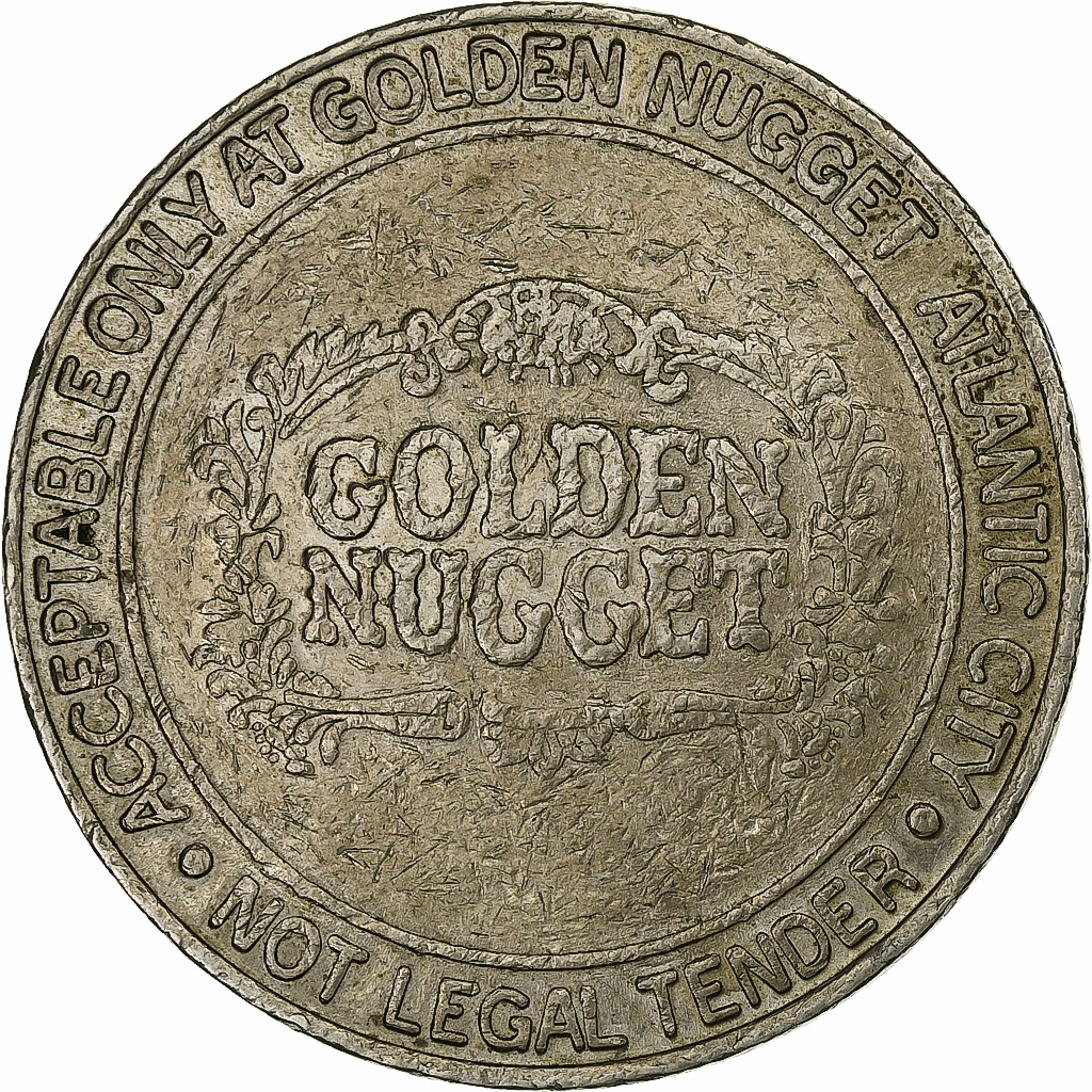 United States, Gaming Token, Golden Nugget, 1 Dollar, , Copper-nickel