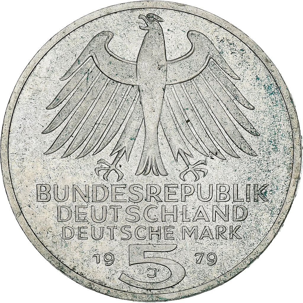 Germany, 5 Mark, German Archaeological Institute, 1979, Hamburg, Silver