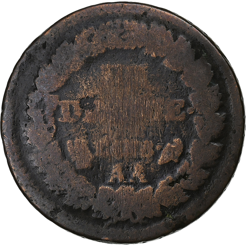 France, Decime, Dupré, AN 8, Metz, Copper, , Gadoury:187a