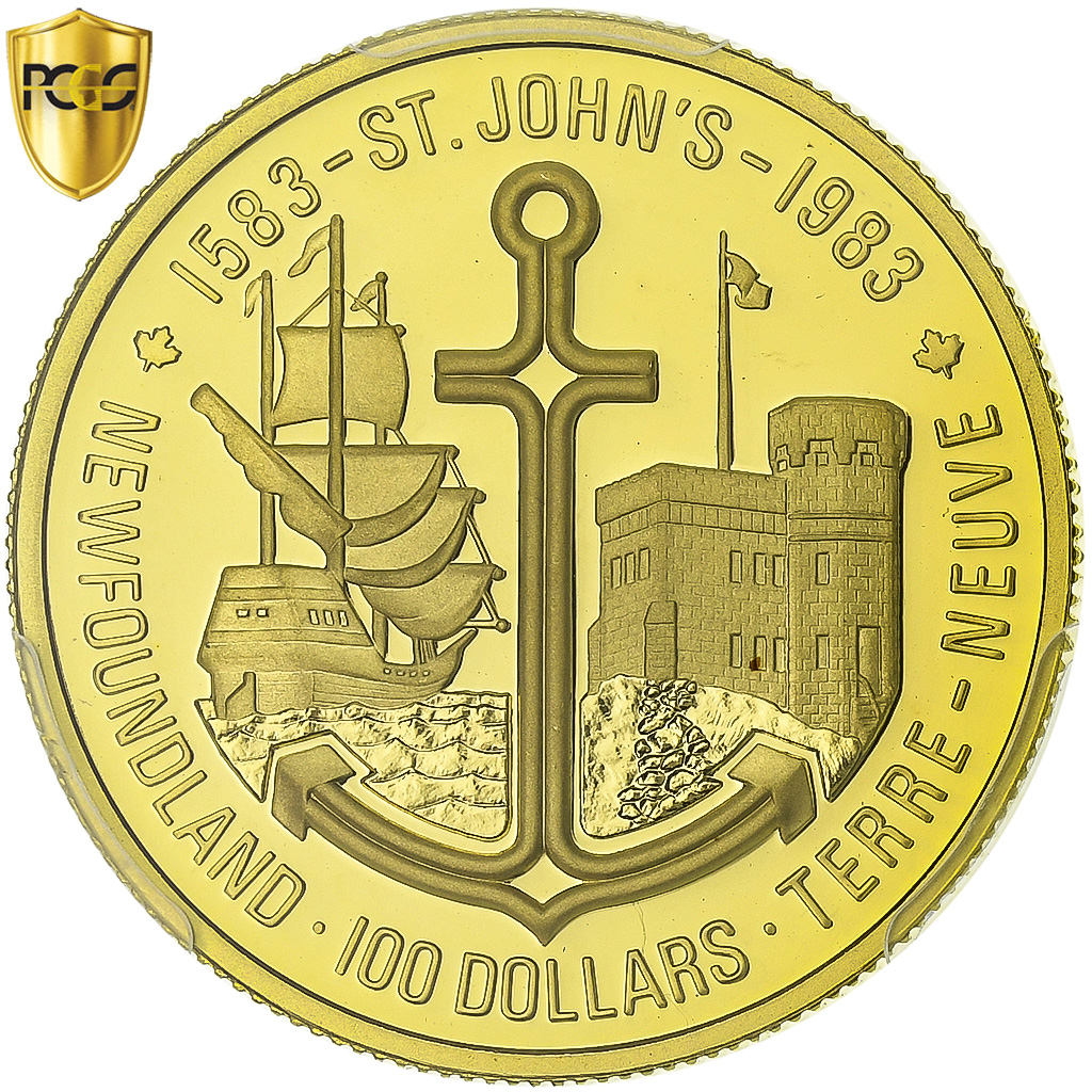 Canada, Elizabeth II, 100 Dollars, 400th Ann. St. John's, 1983