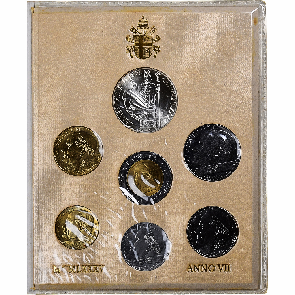 Vatican, Jean-Paul II, Set 10 L. - 1000 L., 1985, Rome, BU, 