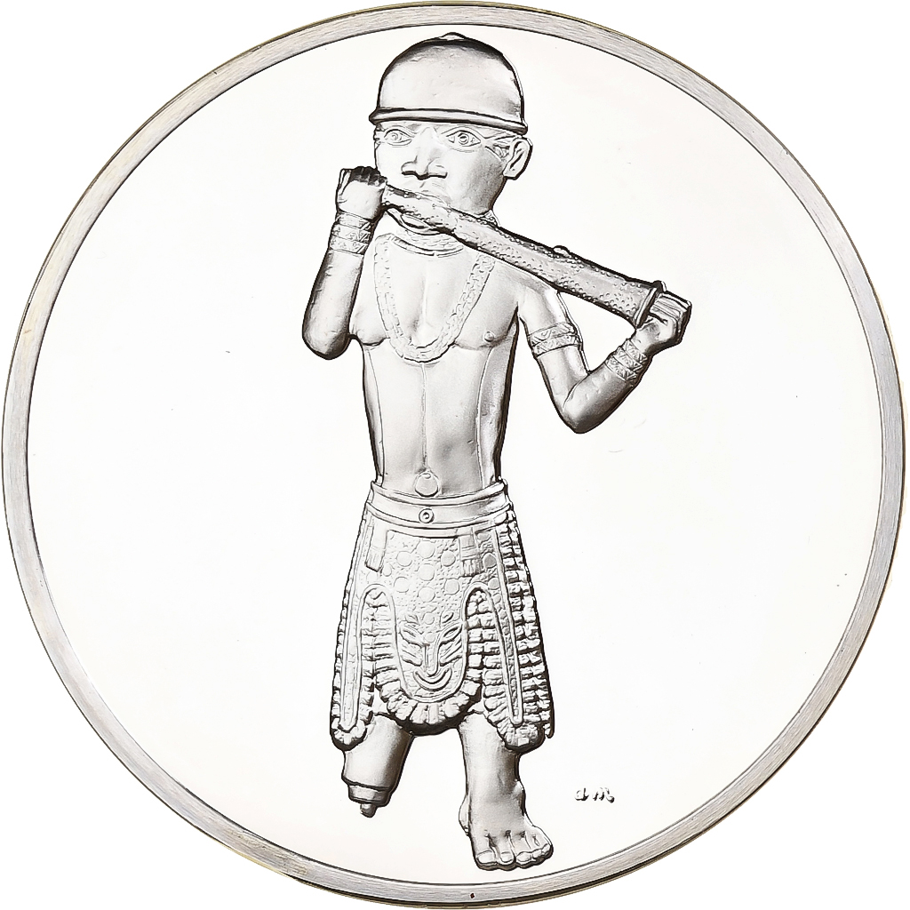 France, Medal, Le Sonneur de Cor, Africain, 1981, Silver, Proof