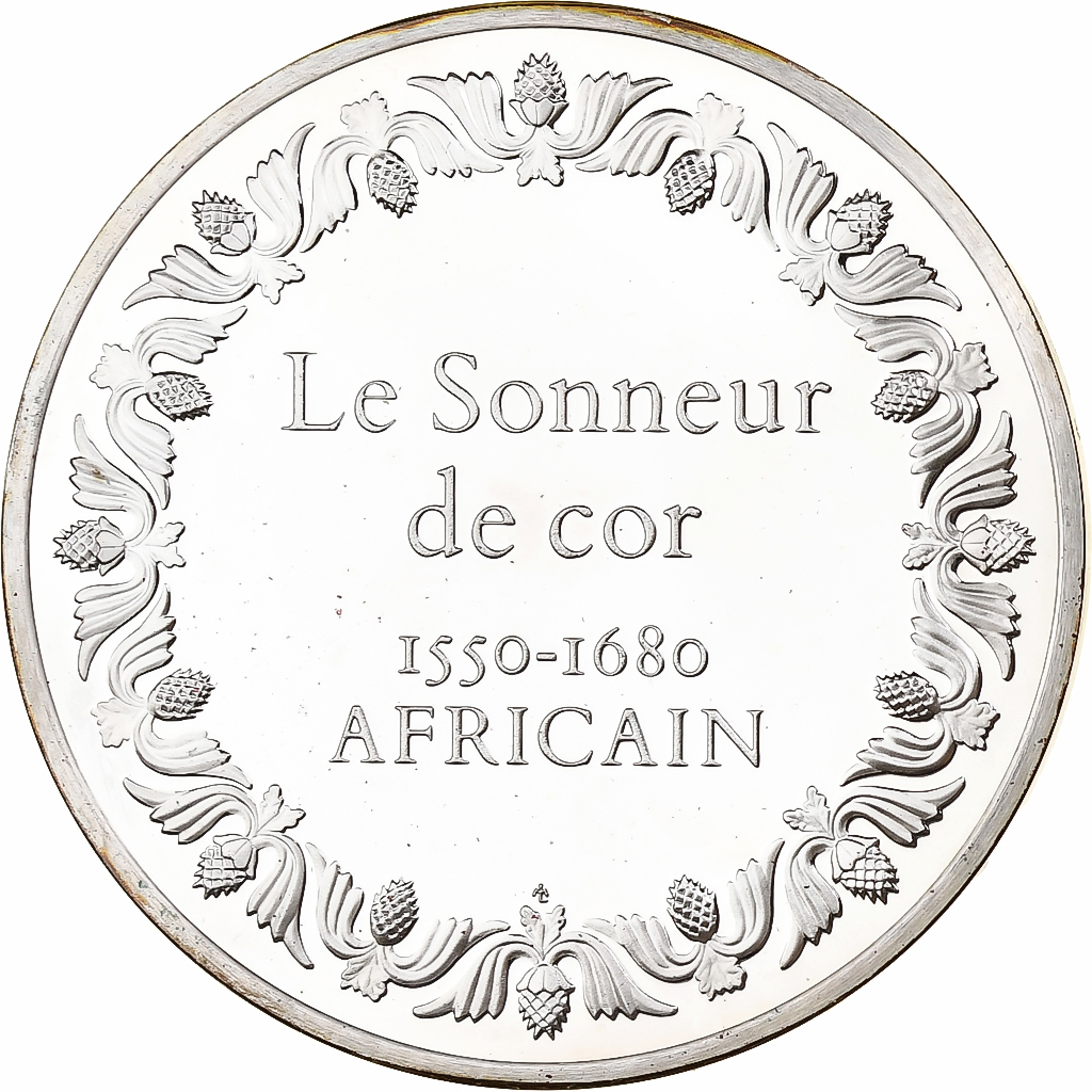 France, Medal, Le Sonneur de Cor, Africain, 1981, Silver, Proof