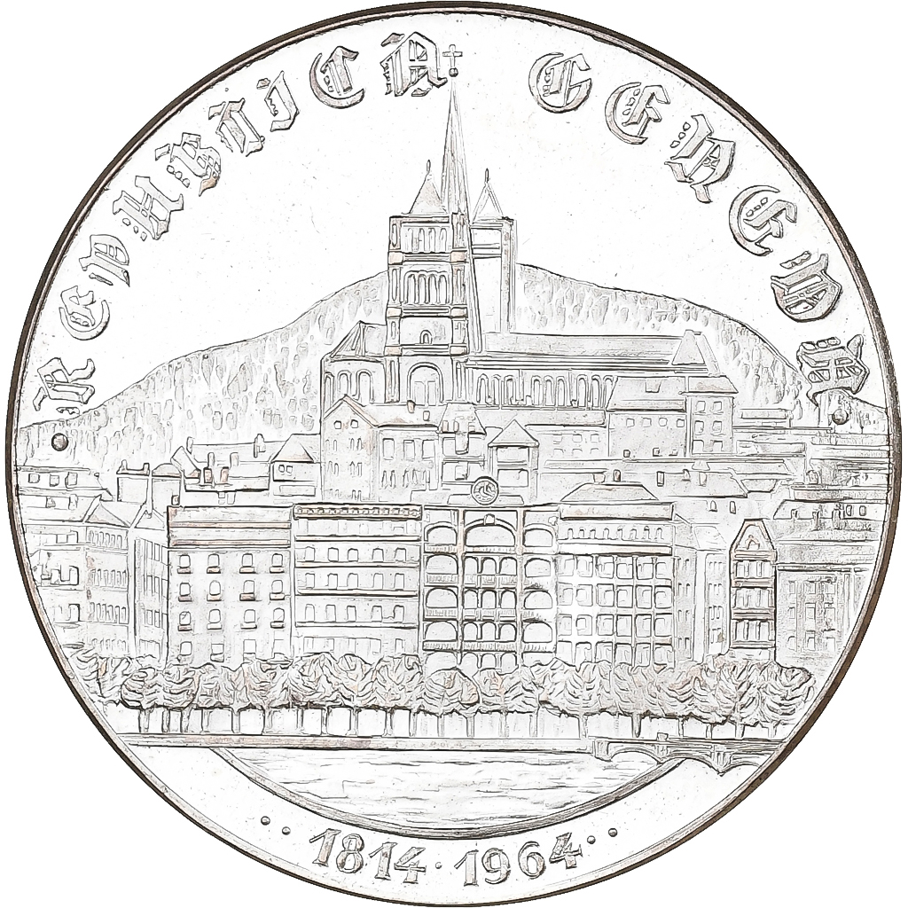 Switzerland, Medal, Entry of Geneva in Confederation, 1964, Silver, 