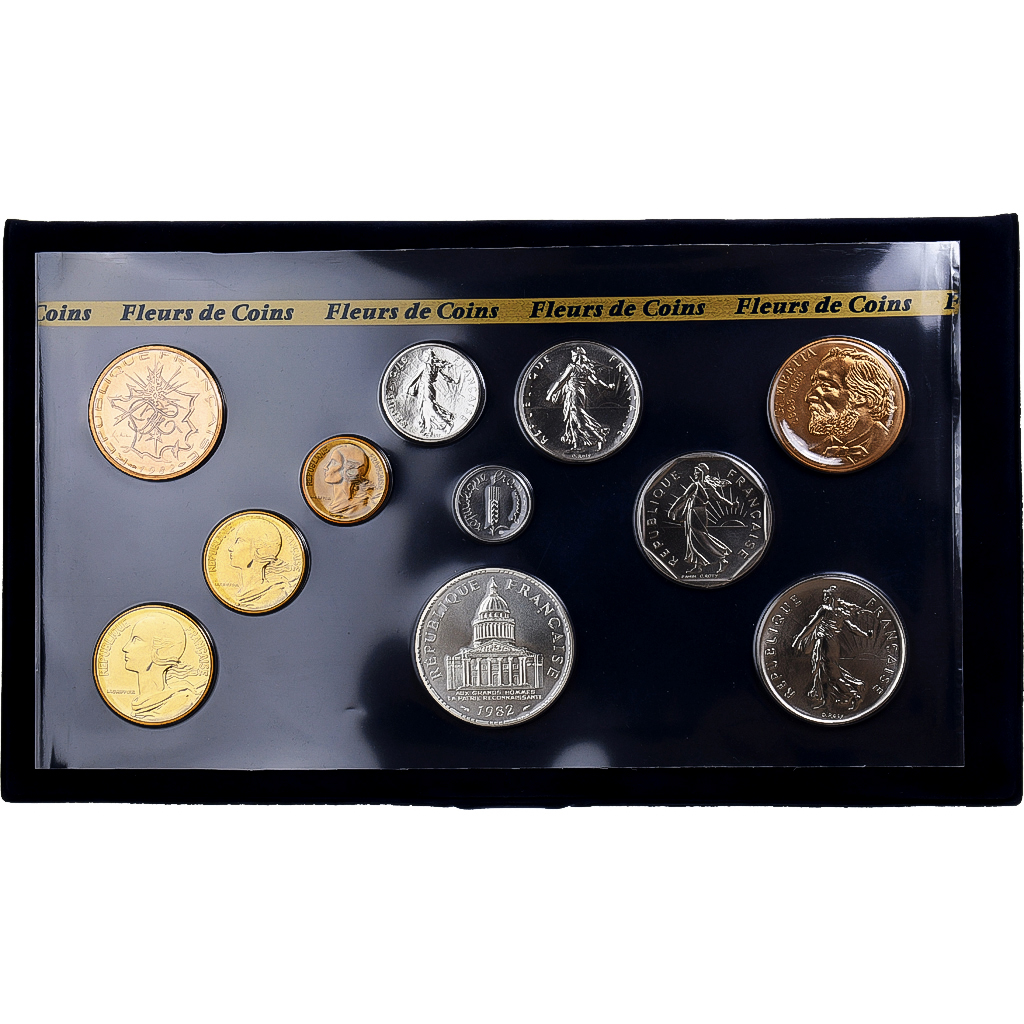 France, Coffret 1 c. à 100 frs., 1982, MDP, série FDC, MS