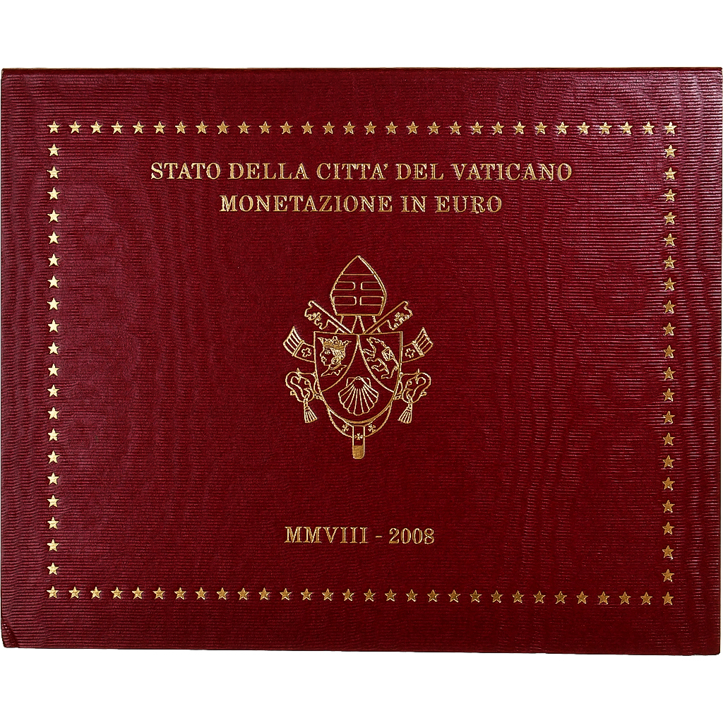 Vatikan, Benedict XVI, Set 1 ct. - 2 Euro, BU, 2008, Rome, STGL