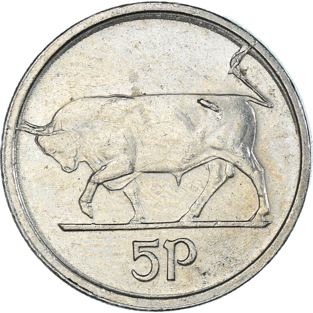 Moneda, Irlanda, 5 Pence, 1996