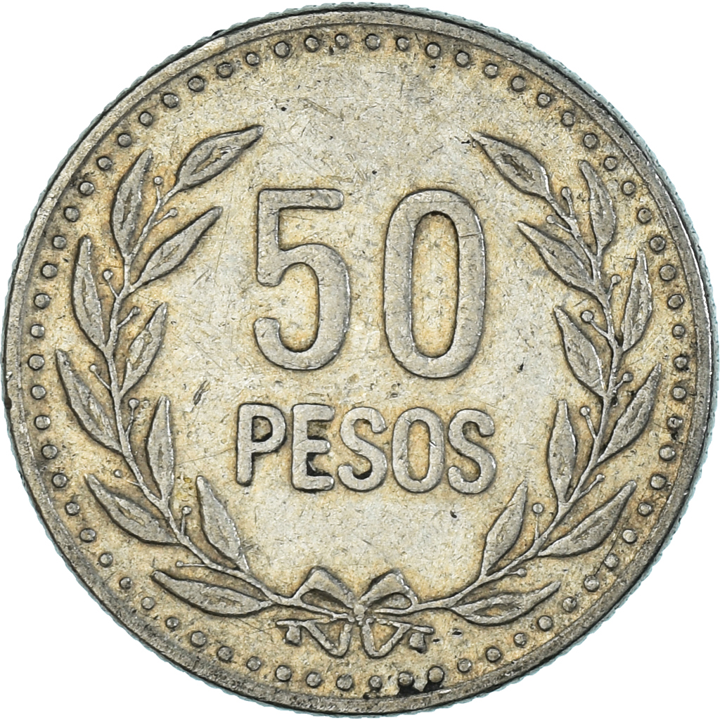 Coin, Colombia, 50 Pesos, 1991