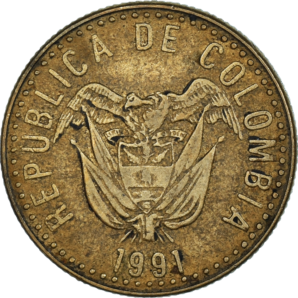 Coin, Colombia, 20 Pesos, 1991