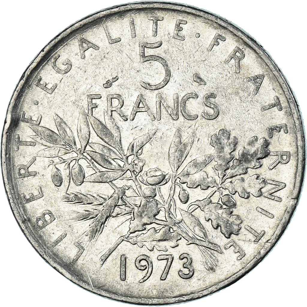 Coin, France, 5 Francs, 1973