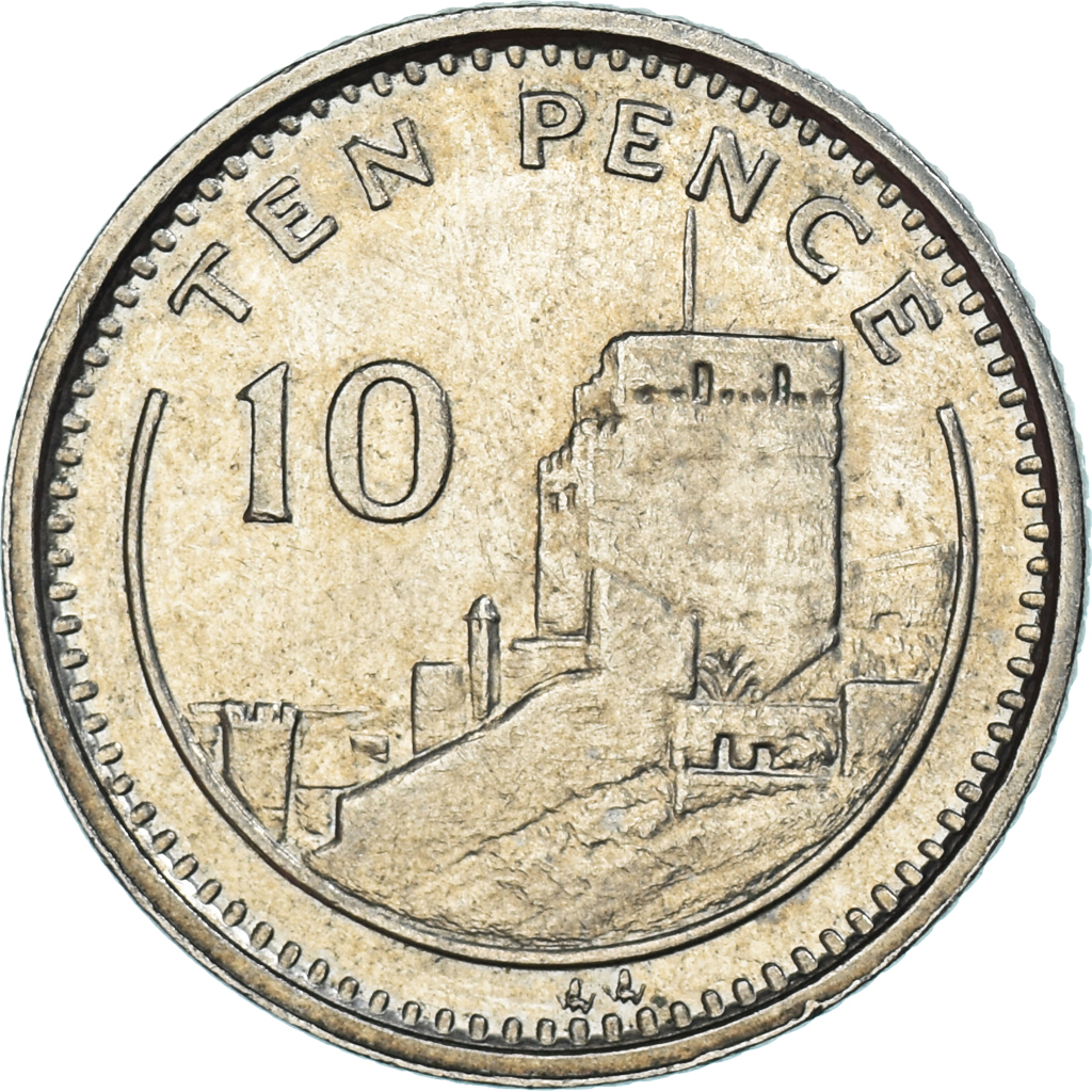 Coin, Gibraltar, 10 Pence, 1994