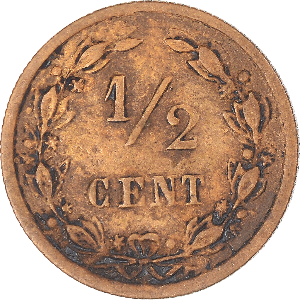 Coin, Netherlands, Wilhelmina I, 1/2 Cent, 1901, , Bronze, KM:109.2