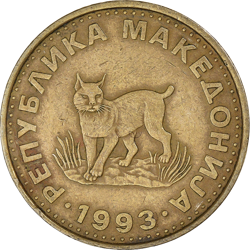 Coin, Macedonia, 5 Denari, 1993
