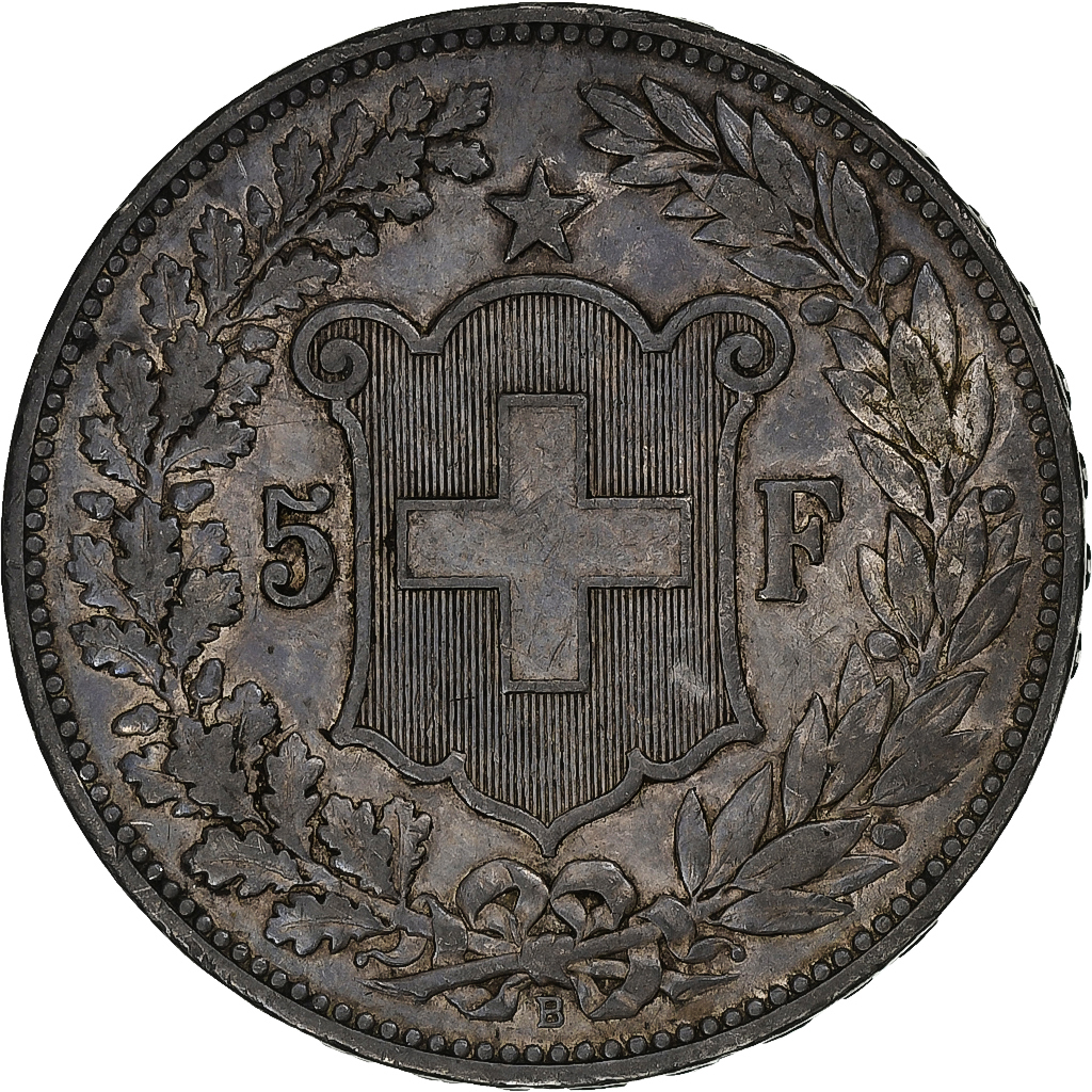 Switzerland, 5 Francs, 1892, Bern, , Silver, KM:34