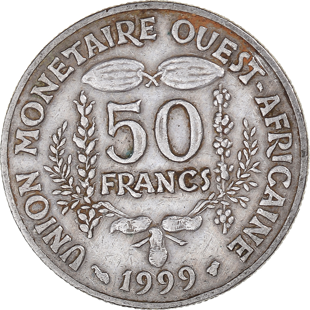 Coin, West African States, 50 Francs, 1999