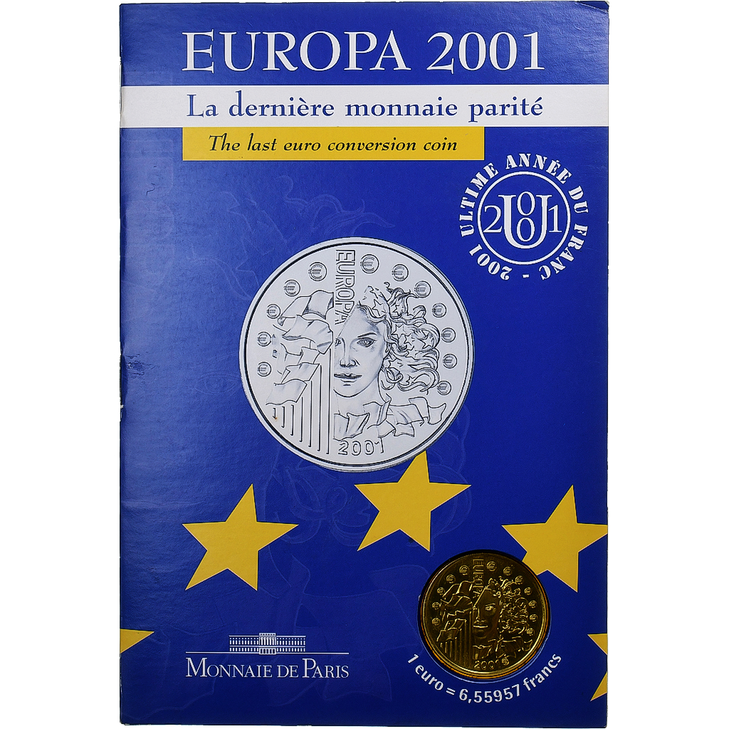 France, 6.55957 Francs, Europa, 2001, MDP, BU, Silver, 