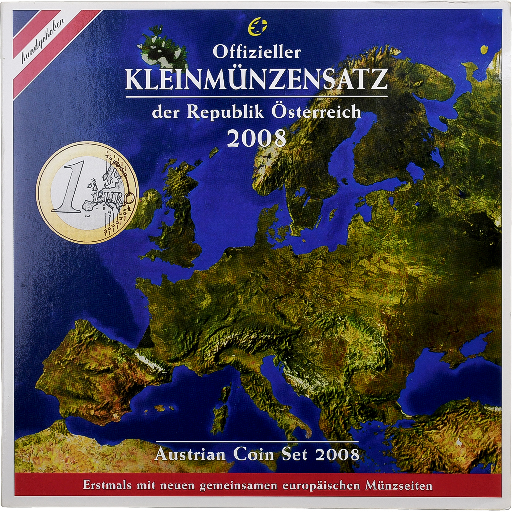 Autriche, Set 1 ct. - 2 Euro, série FDC, 2008, Vienne, FDC