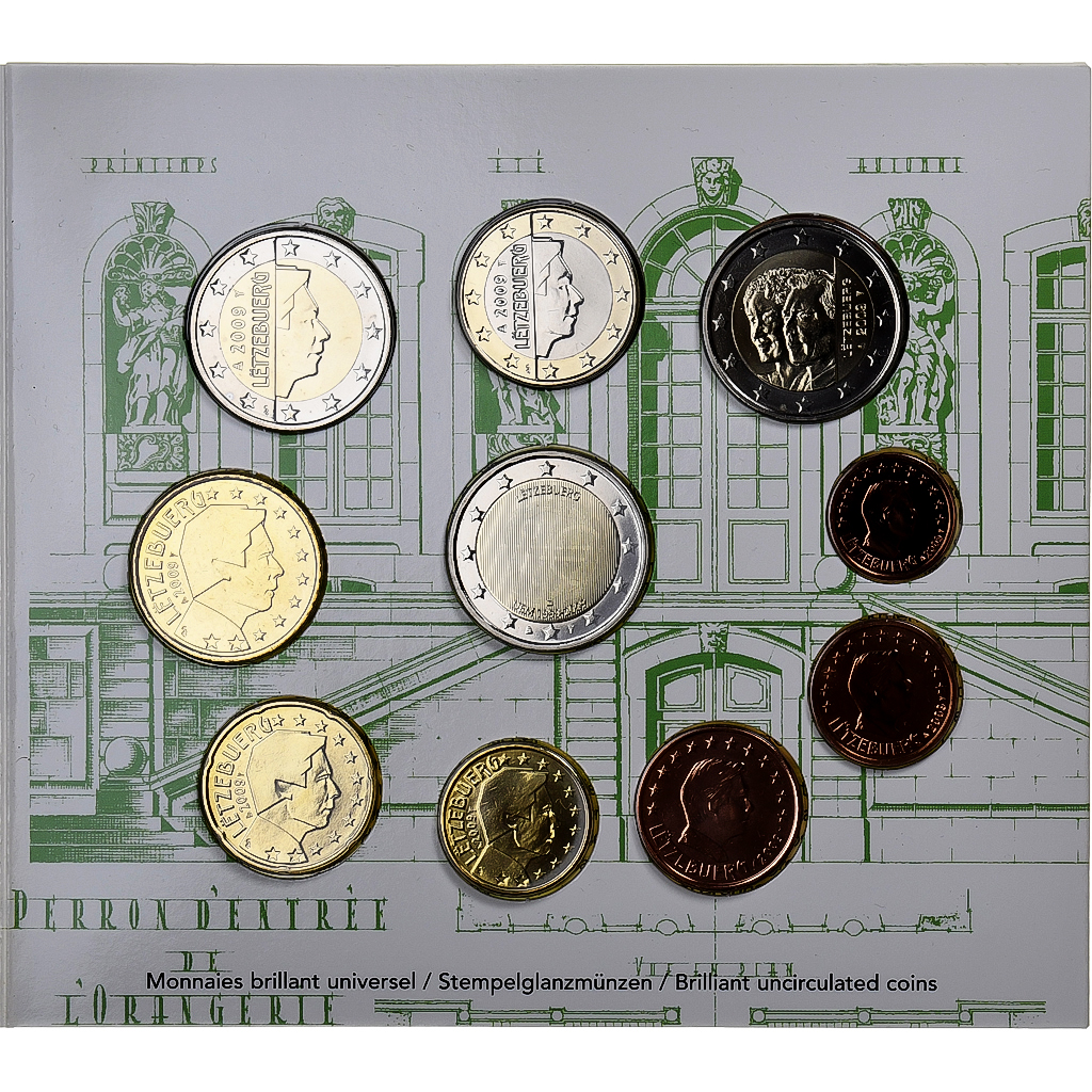 Luxembourg, Set 1 ct. - 2 Euro, BU, 2009, Utrecht, FDC