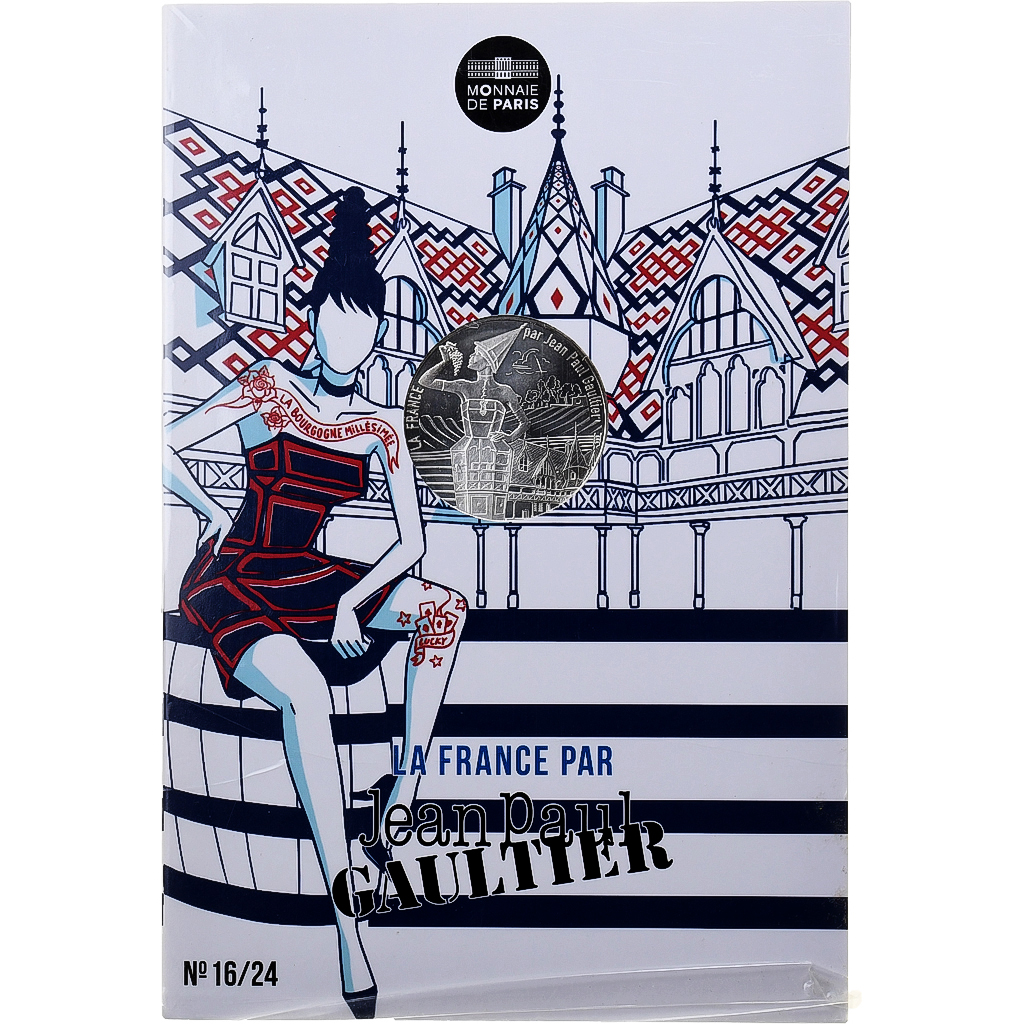 France, 10 Euro, Jean-Paul Gaultier (La Bourgogne), 2017, MDP, Silver, MS