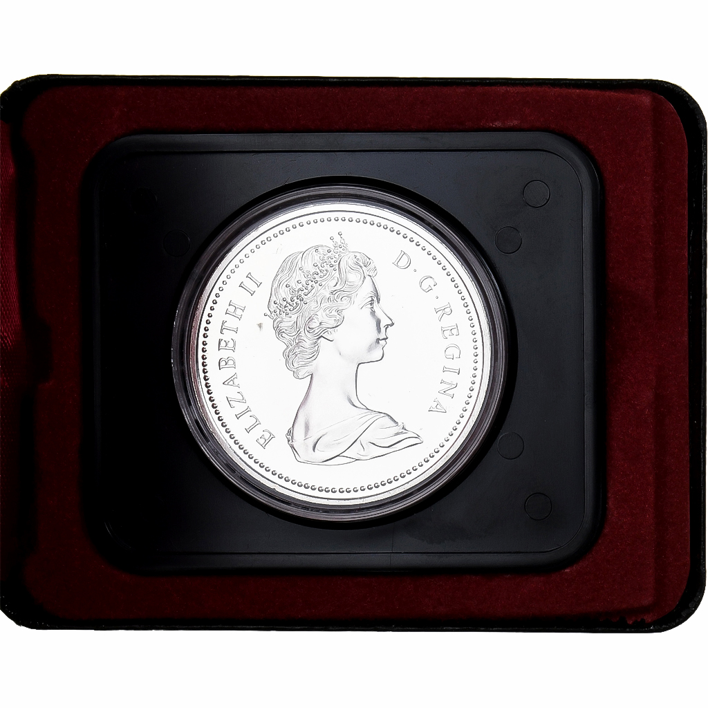 Canada, Elizabeth II, Dollar, Calgary Centennial, 1975, Ottawa, Silver