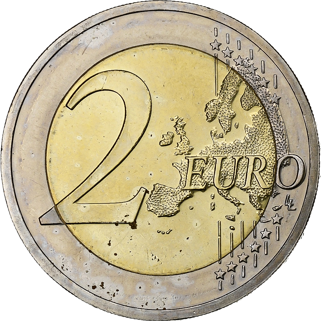 Deutschland, 2 Euro, 25 Years of German Unity, 2015, Karlsruhe, Bi-Metallic, VZ