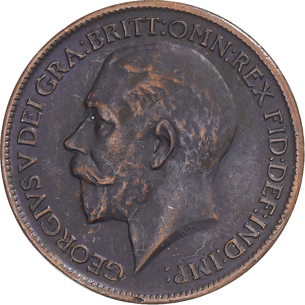 Coin, Great Britain, Farthing, 1912