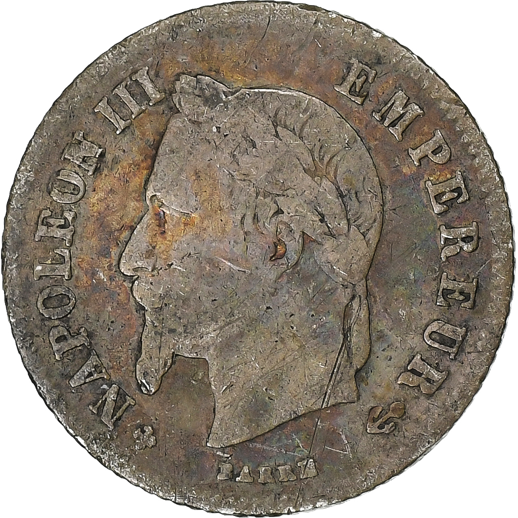 France, Napoleon III, 20 Centimes, 1866, Strasbourg, Silver, 