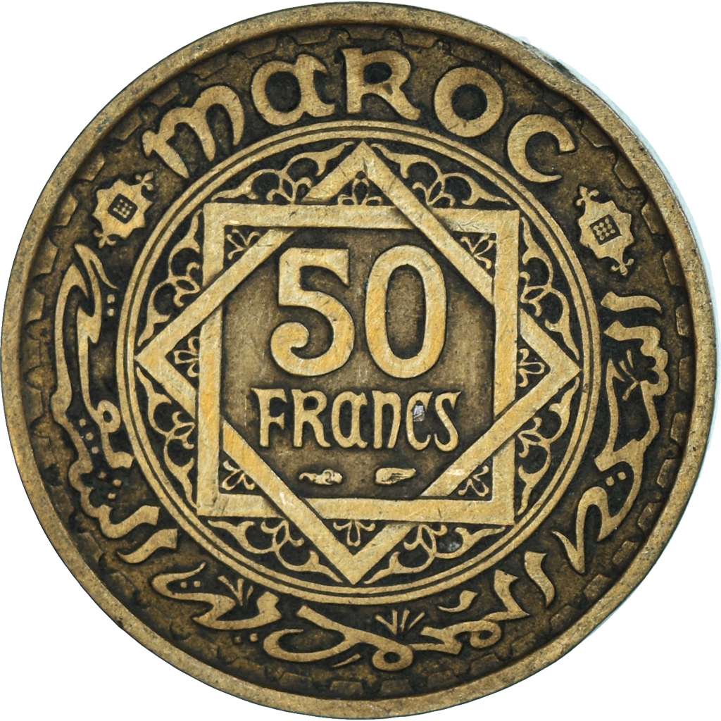 Coin, Morocco, 50 Francs, 1371