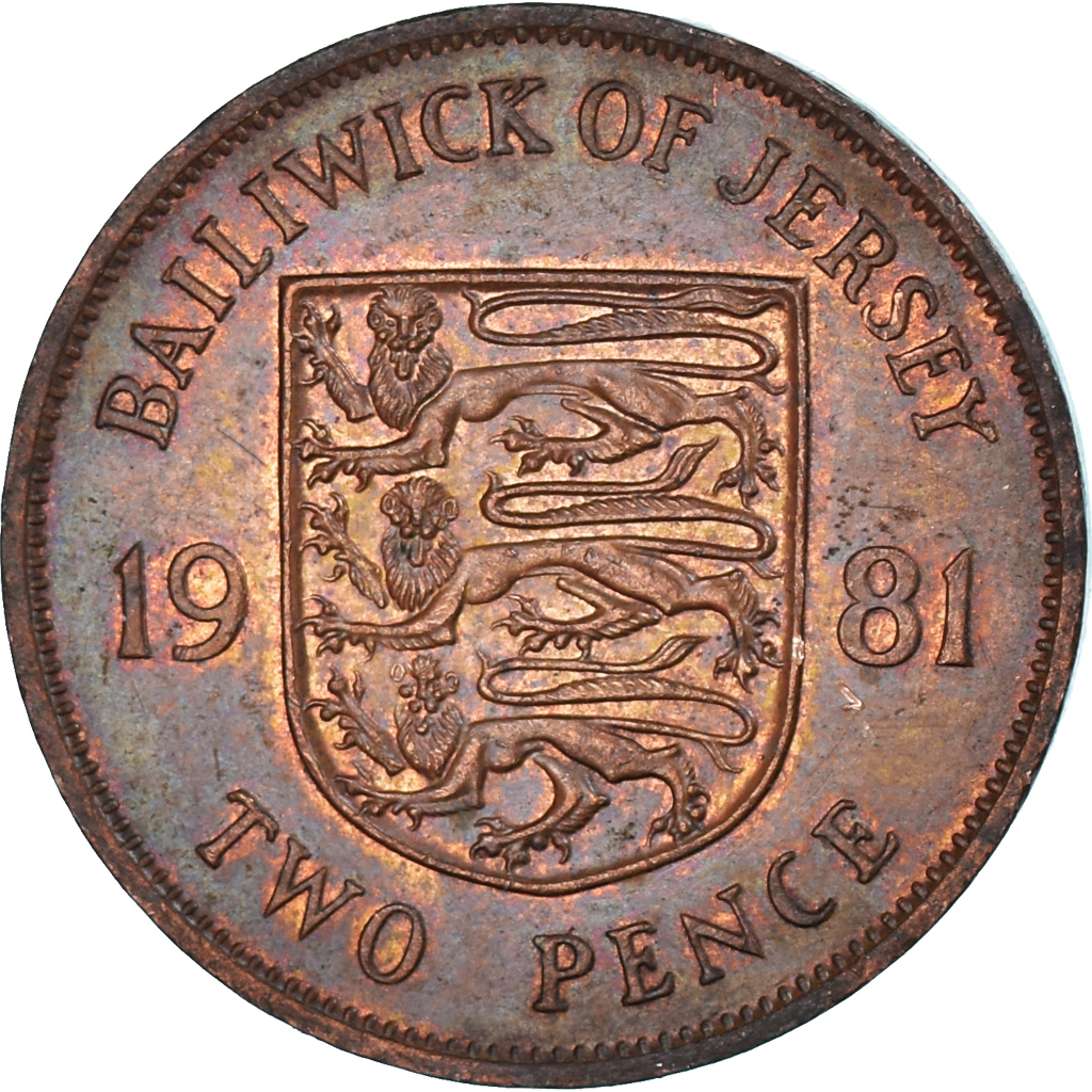 Coin, Jersey, 2 Pence, 1981