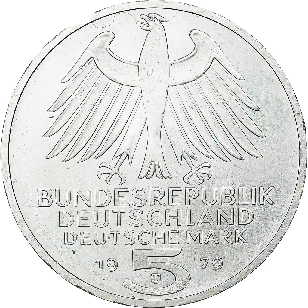 Germany, 5 Deutsche Mark, German Archaeological Institute, 1979, Hamburg