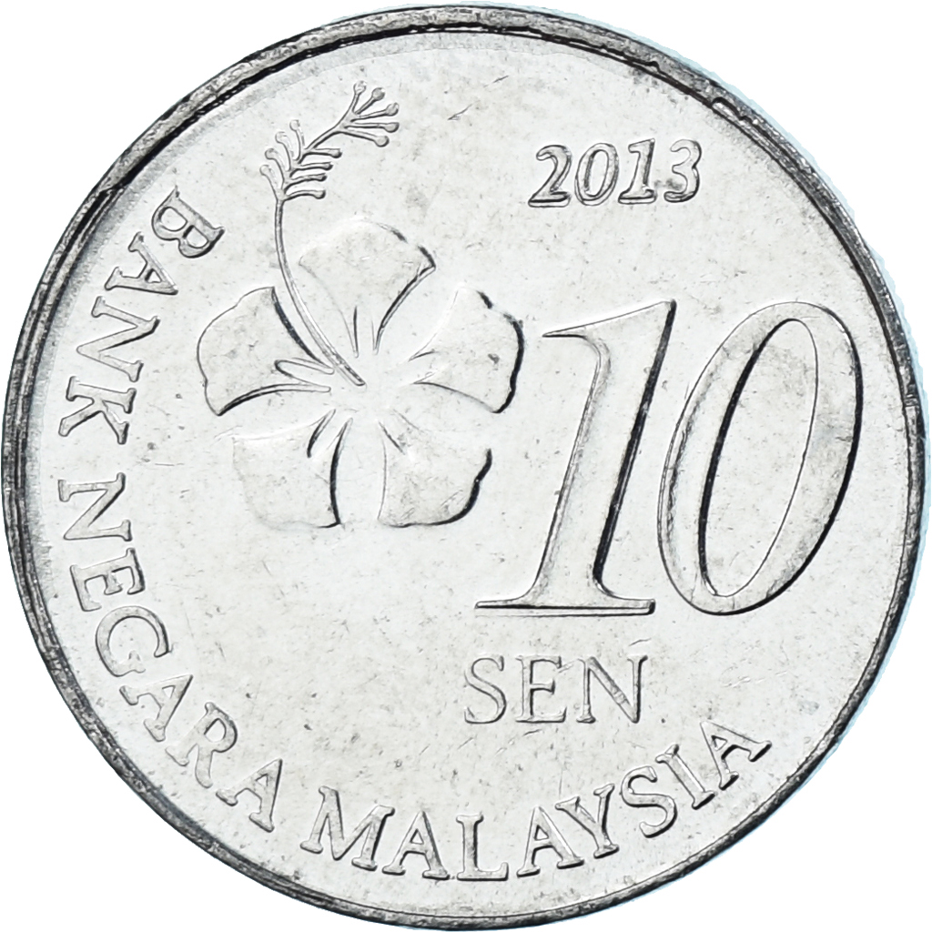 Coin, Malaysia, 10 Sen, 2013