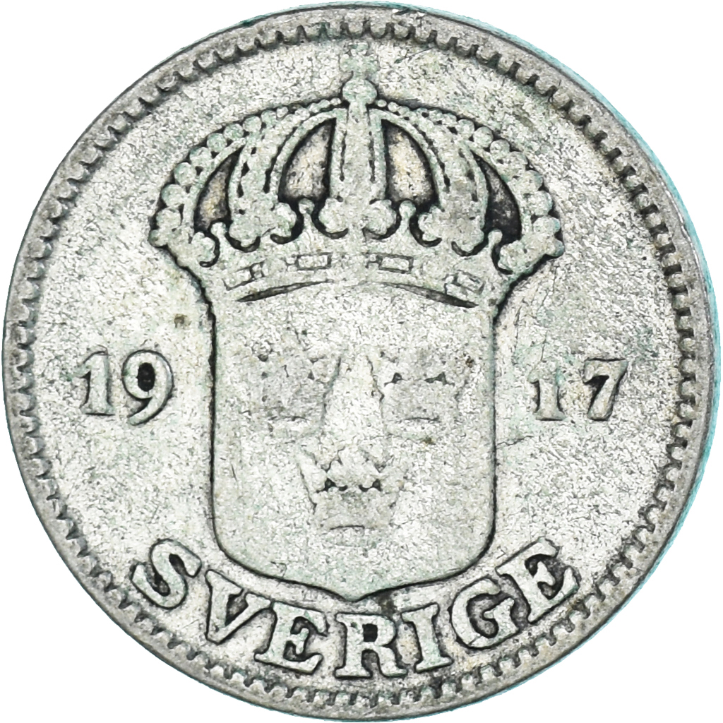 Coin, Sweden, 25 Öre, 1917