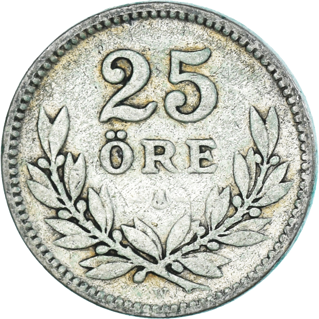 Coin, Sweden, 25 Öre, 1917