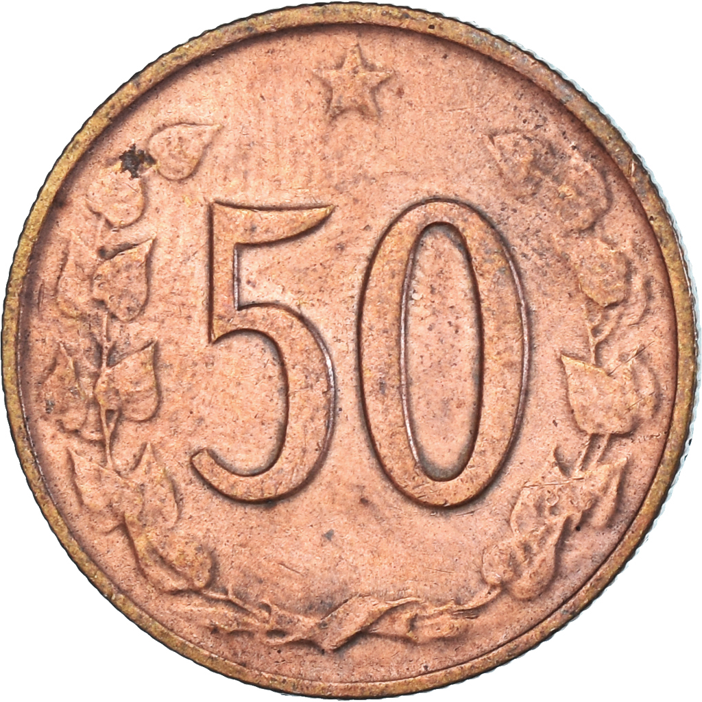 Munten, Tsjecho-Slowakije, 50 Haleru, 1969