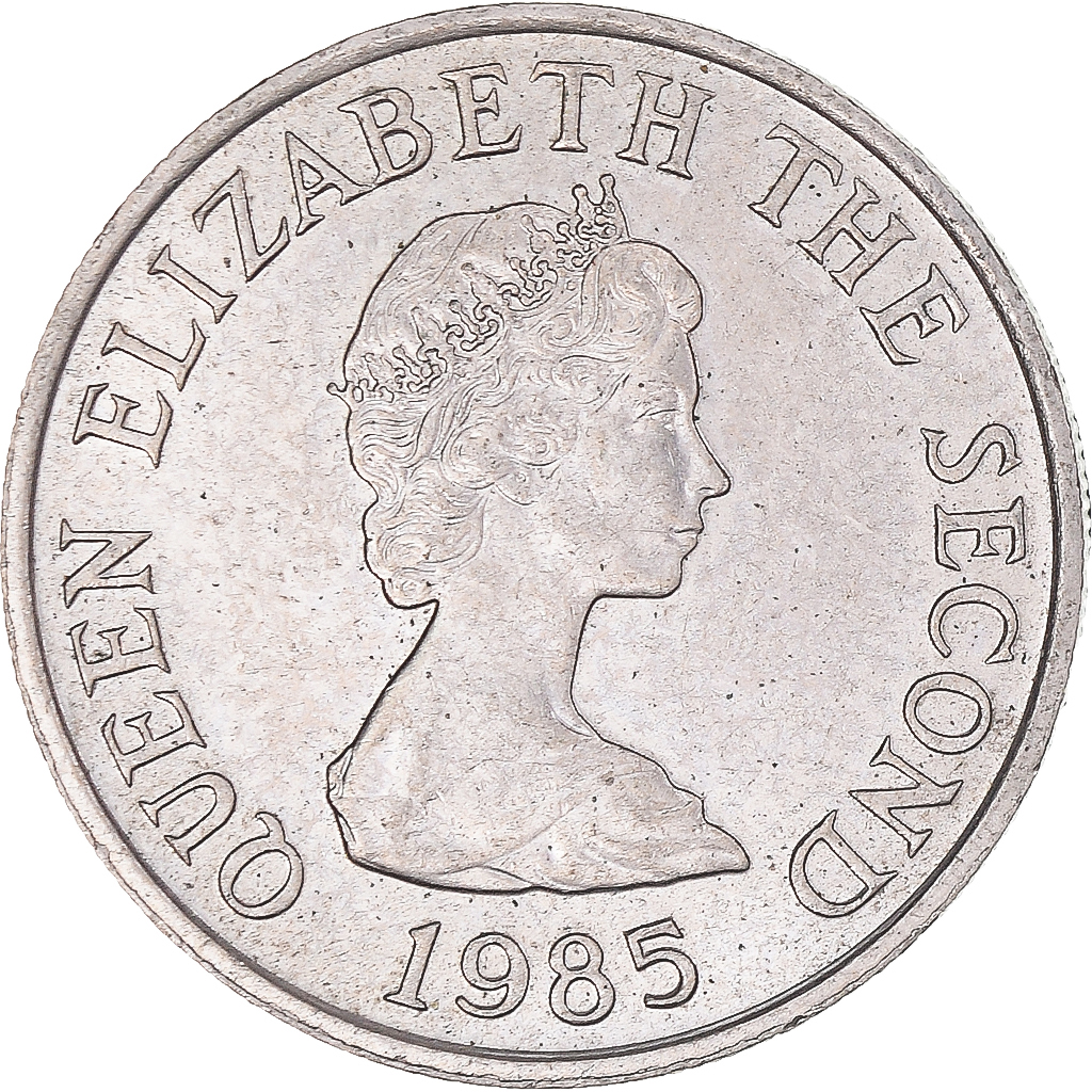 Coin, Jersey, 5 Pence, 1985