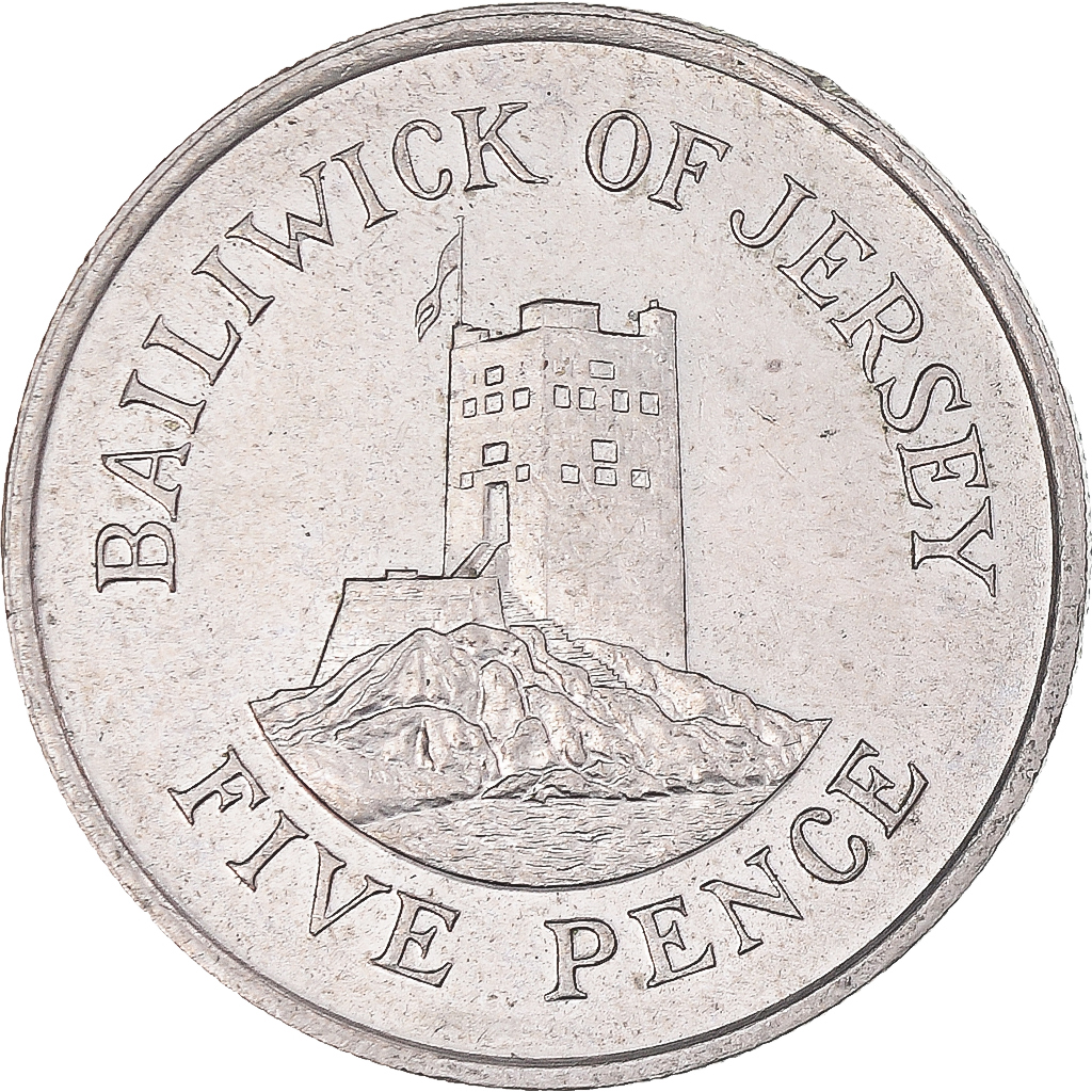 Coin, Jersey, 5 Pence, 1985