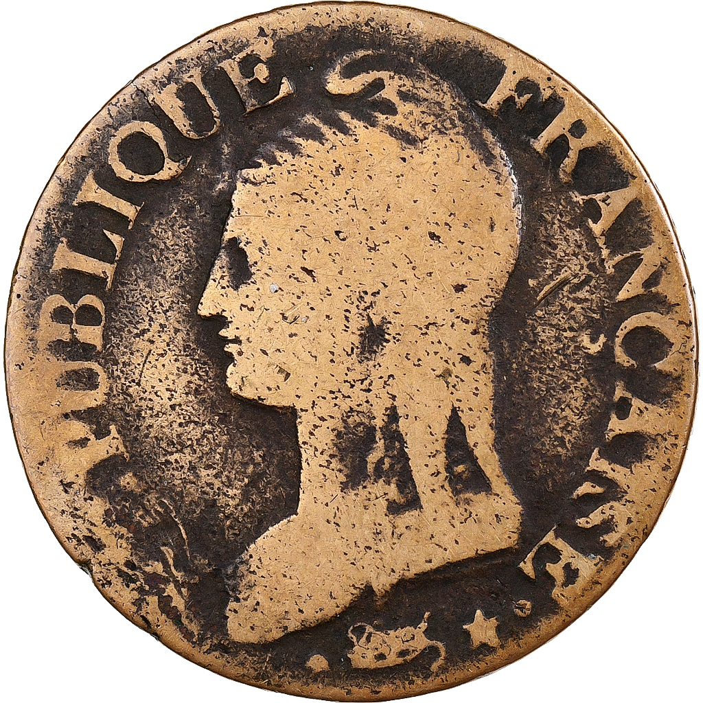 France, 5 Centimes, Dupré, Limoges, Copper, 