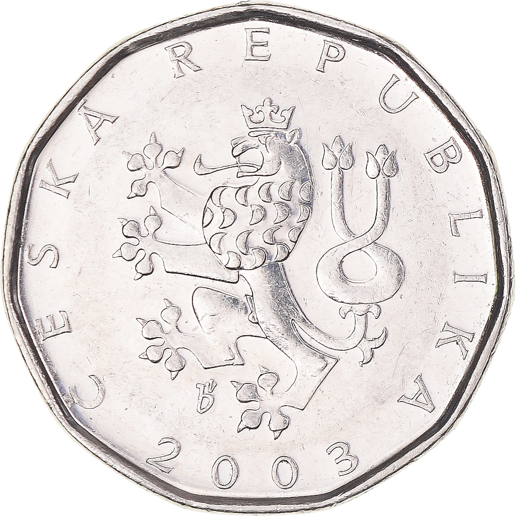 Coin, Czech Republic, 2 Koruny, 2003
