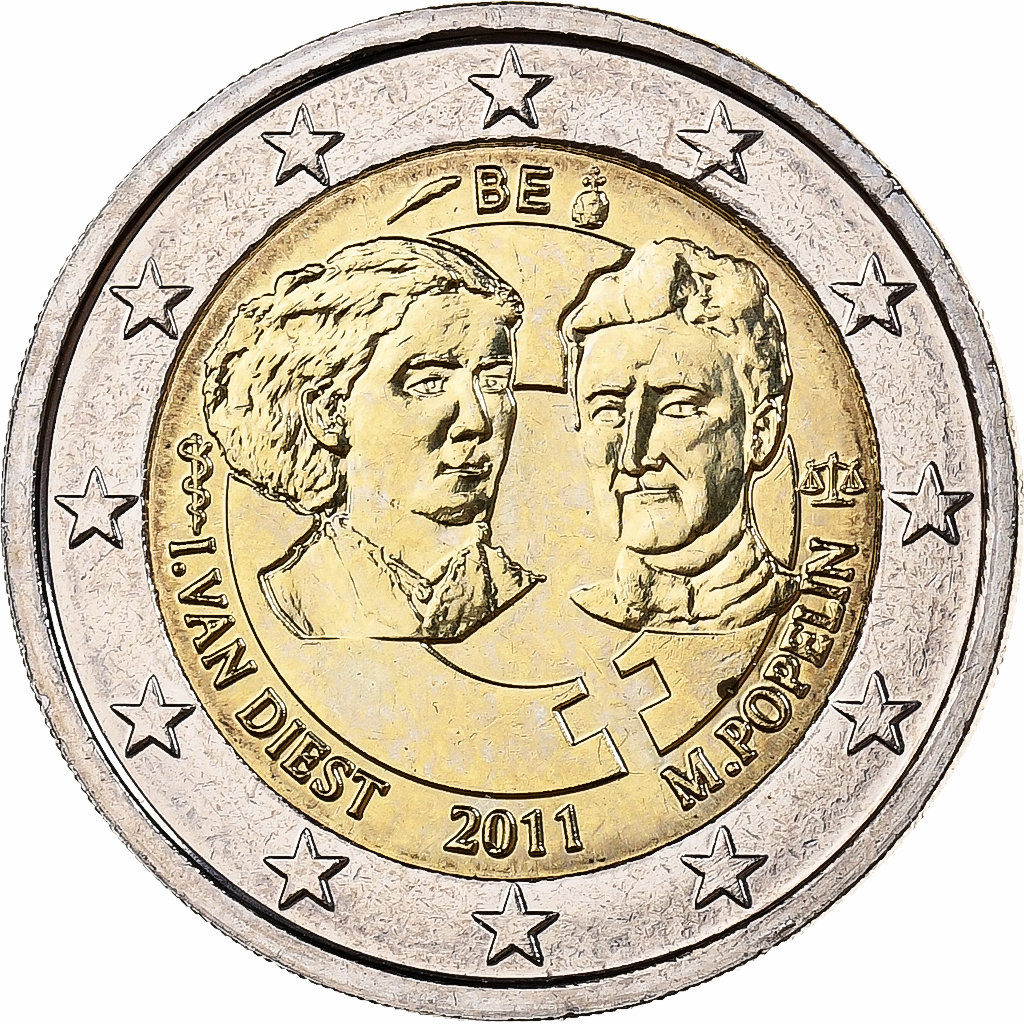 Belgique, 2 Euro, Jounée des droits de la Femme, 2011, Bruxelles
