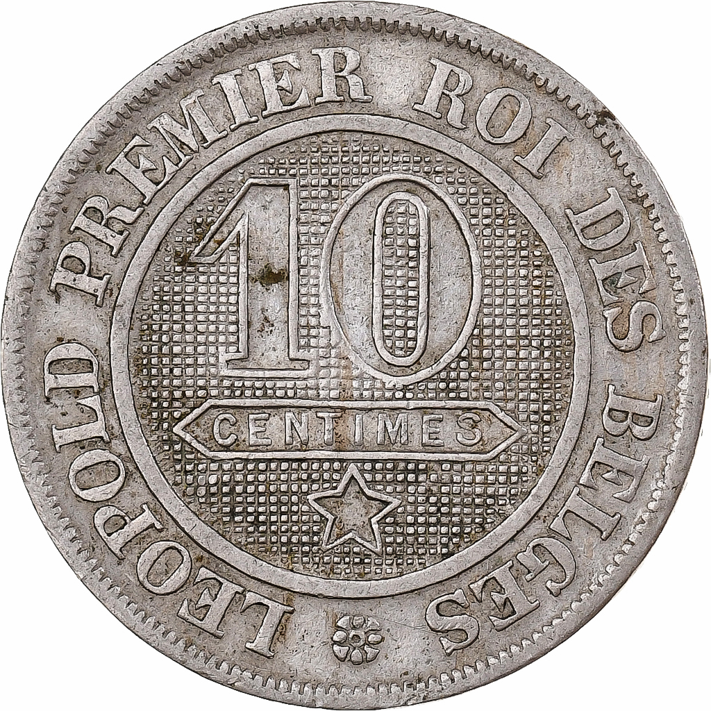 Belgium, Leopold I, 10 Centimes, 1862, Brussels, Copper-nickel, 