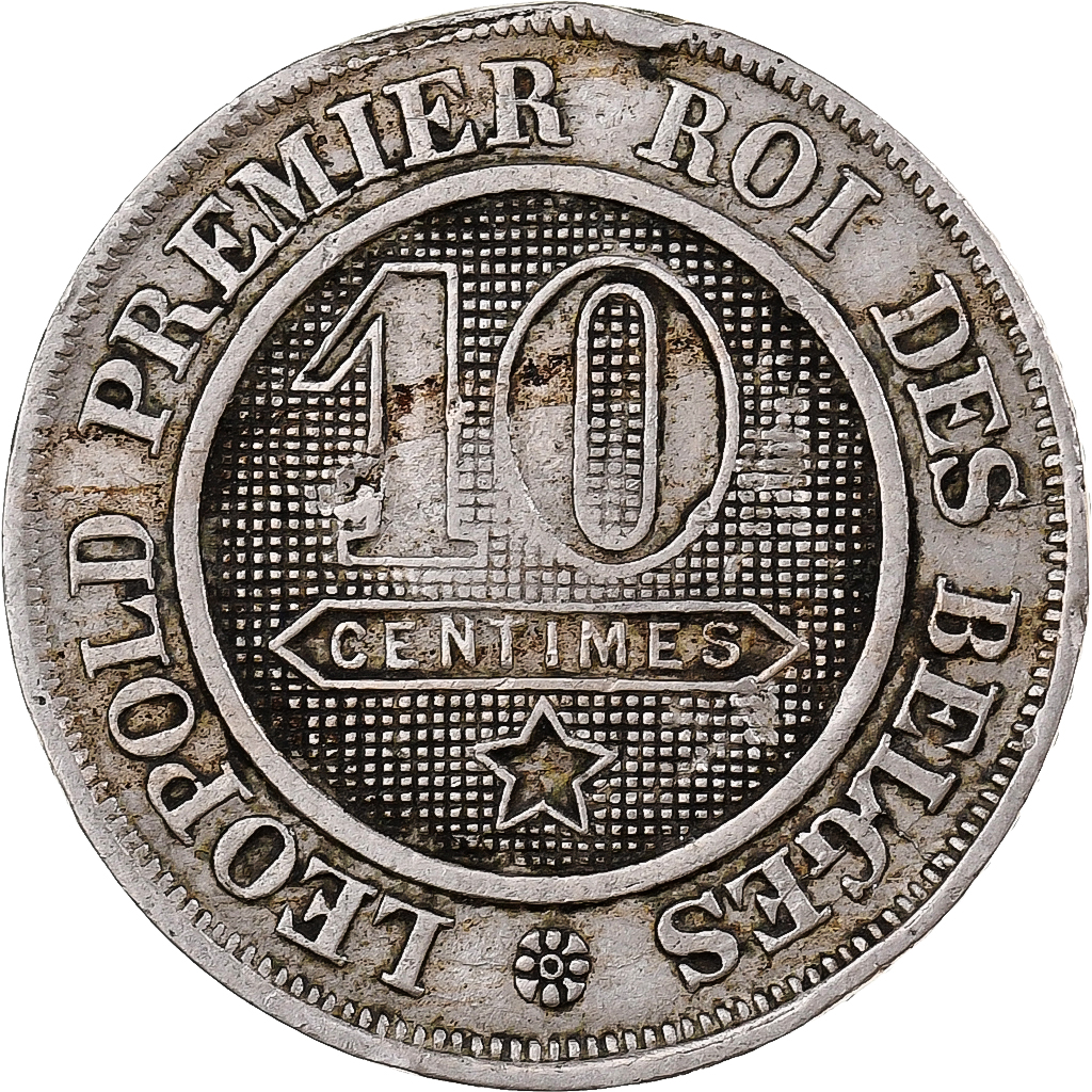 Belgium, Leopold I, 10 Centimes, 1861, Brussels, Copper-nickel, 