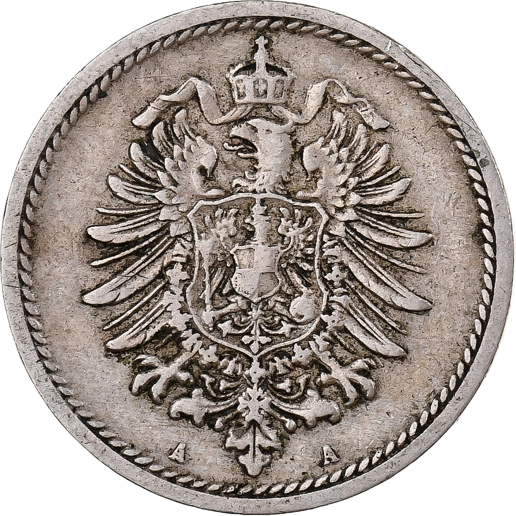 Germany, Wilhelm I, 5 Pfennig, 1888, Berlin, Copper-nickel, 