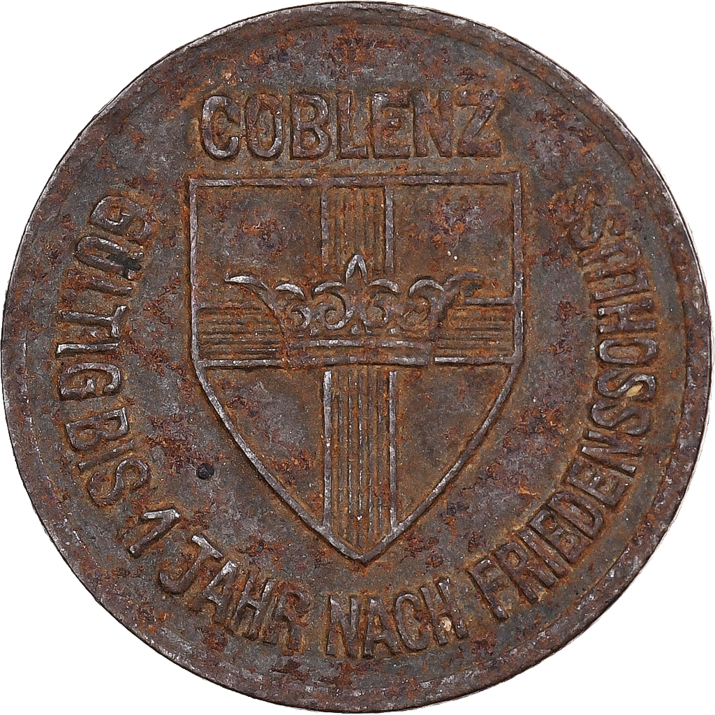 Germany, City of Coblenz, 25 Pfennig, 1918, , Iron