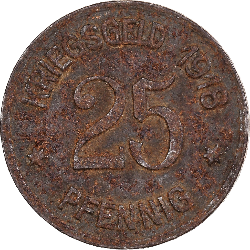 Germany, City of Coblenz, 25 Pfennig, 1918, , Iron